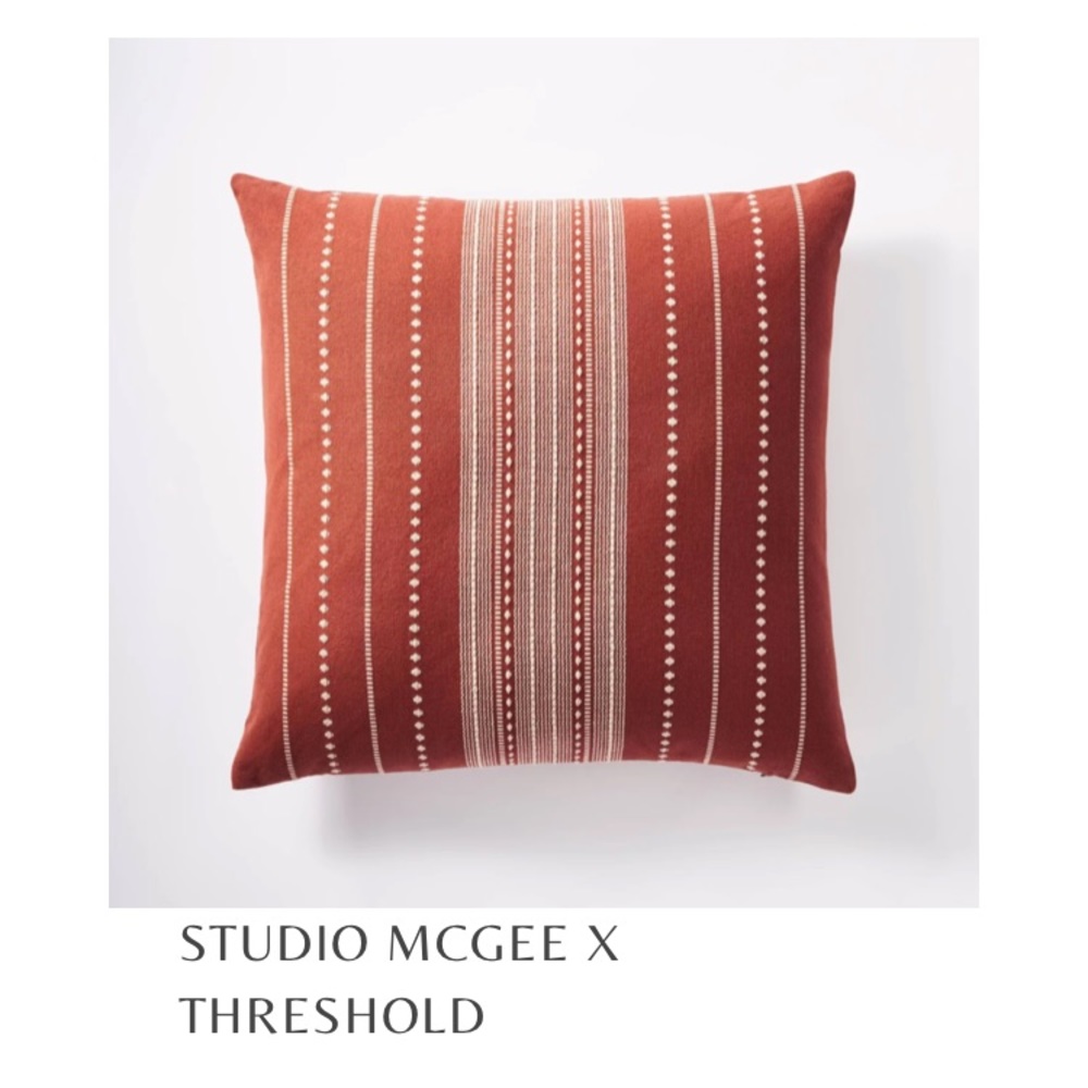 Studio McGee x Threshold Rust Oversized Woven Textured Throw Pillow